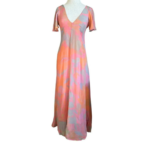 Veda Corazon Maxi in Palma Medium Womens Long Dress Gown Sherbert - Picture 6 of 16
